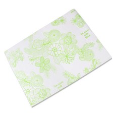 INP設計食品墊紙 綠色花朵 25*35cm, 1入, 100個