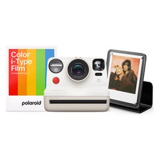 폴라로이드 나우 카메라 Vintage White + i-Type 컬러필름 8p + 아크릴 포토 프레임 블랙 세트, Polaroid Now, 1세트