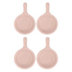 파울러스 럭키바니 손잡이 종지, 핑크, 4개