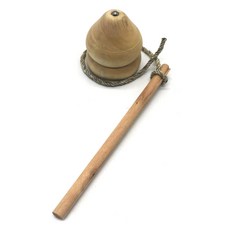 木質陀螺 6cm 深棕色+鞭桿組, 1組
