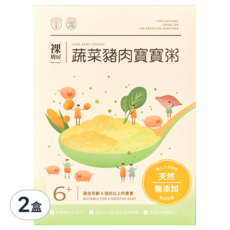 裸廚房 常溫小寶寶粥 5包, 蔬菜豬肉, 600g, 2盒