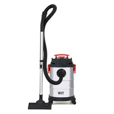 Wit優質乾濕兩用商用吸塵器 電源線長度8m WIT-WDBUVC2500RD, 威特-WDBUVC2500RD, 銀色+紅色