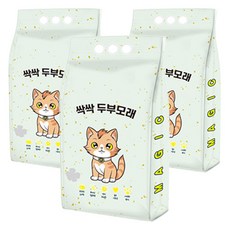 메디펫 고양이 싹싹 두부모래 가는입자, 3개, 8L, 녹차향