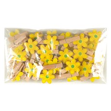 유니아트 대용량 모양 나무집게 36p, 꽃, 1개 꽃, 1개