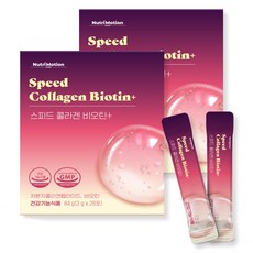 뉴트리모션 저분자콜라겐 펩타이드 스피드 콜라겐 비오틴 플러스 28p, 2개, 168g