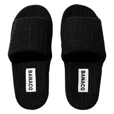 바나코 비비드 테리 룸 슬리퍼, Black, 1개 블랙, 1개
