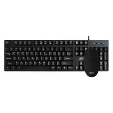 g-clicker Office Pro標準M鍵盤+靜音滑鼠+鍵盤膜組, 黑色, GMK-500, 一般型