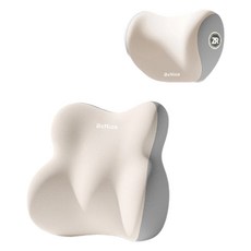 Ez2mk 차량용 메모리폼 목쿠션 허리쿠션 세트 MS-420, 베이지, 1세트