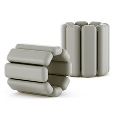 루아즈 손목 발목 실리콘 모래주머니 중량밴드 2p, 라이트그레이, 1kg