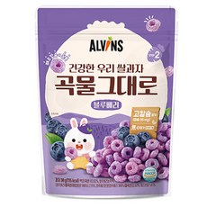 엘빈즈 건강한 우리 쌀과자 곡물그대로, 30g, 1개, 블루베리맛