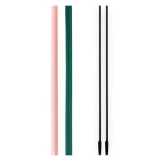 hibee Stanley替換Big矽膠吸管 綠色+粉色+清潔刷 隨機出貨 2入組, 1組