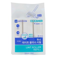 WHASHIN 斜紋膠黏滾筒補充裝 3入, 1個