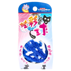 CattyMan 炫彩逗貓球, 毛毛蟲 & 電光紙, 小號, 藍色, 1顆