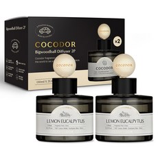코코도르 프리미엄 빅우드볼 차량용 디퓨저 130ml 2개입, 레몬유칼립투스, 1세트 2개, 레몬유칼립투스