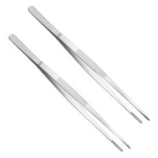 Jeepsaram 筷子型鑷子夾子 25cm+30cm組, 銀, 1組