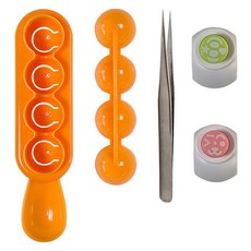 Cuteme Ehomebakery迷你圓形4格飯糰模具組, 1組, 混色