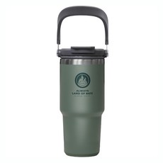 로티캠프 로텀 대용량 손잡이 스텐 보온 보냉 빨대 텀블러, 1개, 750ml, 포레스트그린