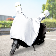 YORI 優里 加大款機車龍頭罩 有耳款, 長94x寬82cm, 高級滌塔夫, 防刮小絨毛, 銀色, 94 x 82cm