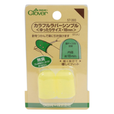 Clover 可樂牌 橡皮防滑姆指專用指套, 彩色橡膠簡單型, 鬆尺寸 18mm, 2入, 1組, 2個