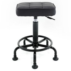21세기트랜드 340 Chair 사각형 엠보싱 높이조절 보조의자 분체고정형 440 x 440 x 480~630mm, 블랙, 1개