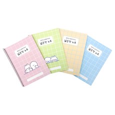 위드나 스노우독 초등 넓은칸노트 4종 세트 80-0155, 혼합색상, 1세트 혼합색상, 1세트