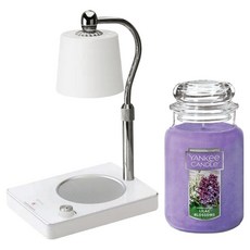 Yankee Candle Ja Candle 大+光控定時器蠟燭加熱器組, 白色(蠟燭加熱器）, 丁香花