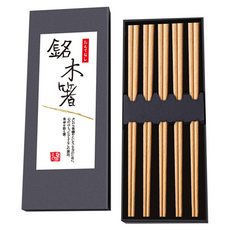 LifeShopping 5雙實木筷子禮盒, 黃檀木禮盒, 25x0.78公分, 黃檀木, 25 x 0.78cm, 1盒