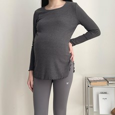 BLOOM active Bloom孕婦羅紋側開叉孕婦T恤