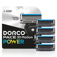 DORCO 多可樂客 臉部3D Motion Power 7層刮鬍刀片, 4入, 1個