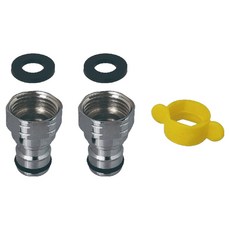 Moro34黃銅水龍頭連接接頭 2入+接合工具組, 混色