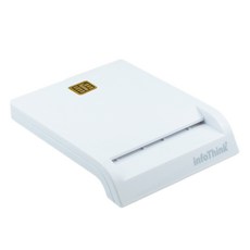 infoThink 訊想科技 ATM報稅晶片讀卡機 台灣製 IT-500UTW 白色，支援網路轉帳、報稅, 1個