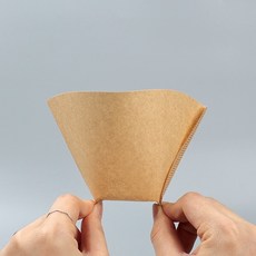 칼딘 U형 핸드드립 커피필터 브라운 1~4인용, 8개, 50개입 8개, 50개입