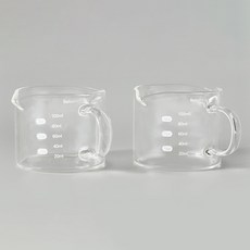 리본제이 내열유리 에스프레소 샷잔 라운드 핸들 100ml, 2개