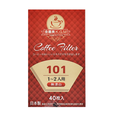 K.G.M 金嘉美 101扇形濾紙 1-2人用 40枚入, 40個, 1盒