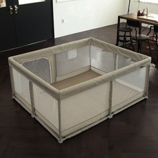 코넘 아동용 밀림방지 휴대용 울타리 안전가드 베이비룸 120 x 150 cm, 라이트그레이, 1개