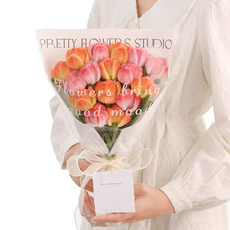 에버리즈 모루 꽃다발 만들기 DIY키트 세트, 1세트, 03 피치 튤립 1세트, 03 피치 튤립