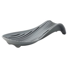 조이더 실리콘 국자 받침 조리도구 거치대 10 x 23 x 6 cm, 딥그레이, 1개