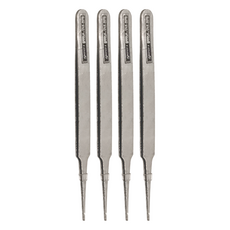 理享家 無磁性不鏽鋼防滑鑷子 Set 4件組, 超細型TS-14, 110mm, 1組, TS-14
