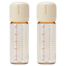 요한손베비스 유아용 PPSU 노꼭지 이지케어 젖병 트윈팩, 바닐라, 2개, 260ml 바닐라, 2개, 260ml