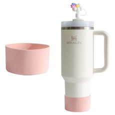 깨비다 스탠리 호환 실리콘 바닥 커버 71mm, 2개, 라이트핑크