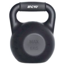 MACYO 麦克羊 居家健身注水壺鈴 1~6kg可調式 時尚黑 居家重訓核心訓練, 1個, 755g