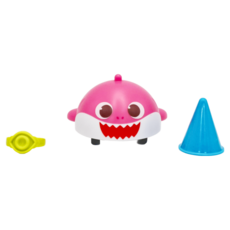 BABY SHARK 鯊魚寶寶 pinkfong 碰碰狐 鯊魚寶寶趣味疊轉車 - 鯊魚媽媽 (粉紅色), 1個, 鯊魚媽媽 粉紅色, 5 x 3cm