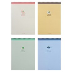 모닝글로리 연습장 상철 동물화분 무선노트, 랜덤발송, 1개