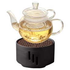 Teeyaguri耐熱玻璃茶壺+霧面燭台茶壺組 A, 茶壺+茶壺, 1組, 混色