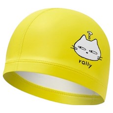 랠리 스포츠 아동용 우레탄 코팅 수모 디자인 수영모자 PRKC920, Yellow, 1개