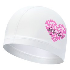랠리 우레탄 코팅 수모 디자인 수영모자 PRUC914, White, 1개
