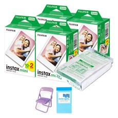 Instax底片紙角 80入+銀箔包裝 10入+相片椅 隨機出貨+GL相冊組, 1組, 微電影