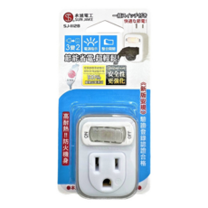 SUN JAKE 永旭電工 3變2節能小壁插 1切1座, 節能省電，超輕鬆！高耐熱!!防火機身, 1個