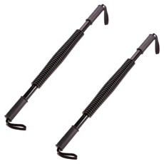 臂力器20kg 黑色 50.5cm 2入組 彈簧握力棒 肌肉訓練器 胸肌鍛鍊器 健身器材 手臂訓練器, 2個