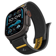 Spigen Apple Watch Athlex透氣錶帶 44/45/46/49mm, 1個, 活力黑(AMP09033)